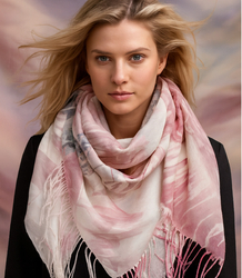 Women's floral pattern scarf 180x70