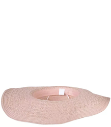 Women's straw hat with pebbles large brim