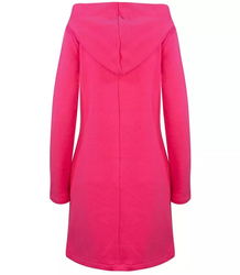 Long sweatshirt overlay asymmetric BASIC zipper