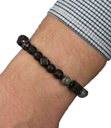 Men's bracelet with natural stones