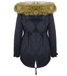 Stylish parka coat winter 2in1 teddy bear