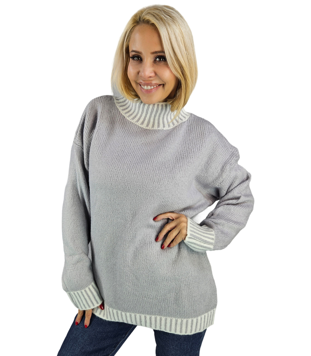 Warm and cozy women's striped sweater autumn winter KEIRA