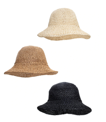 Braided straw hat BUCKET HAT