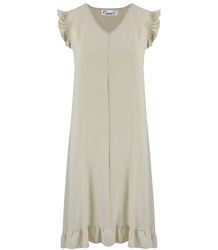 Loose, oversize summer midi dress with ruffles, HONEY