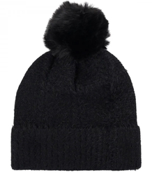 Warm women's cap with pom-pom and plaid autumn winter hat 