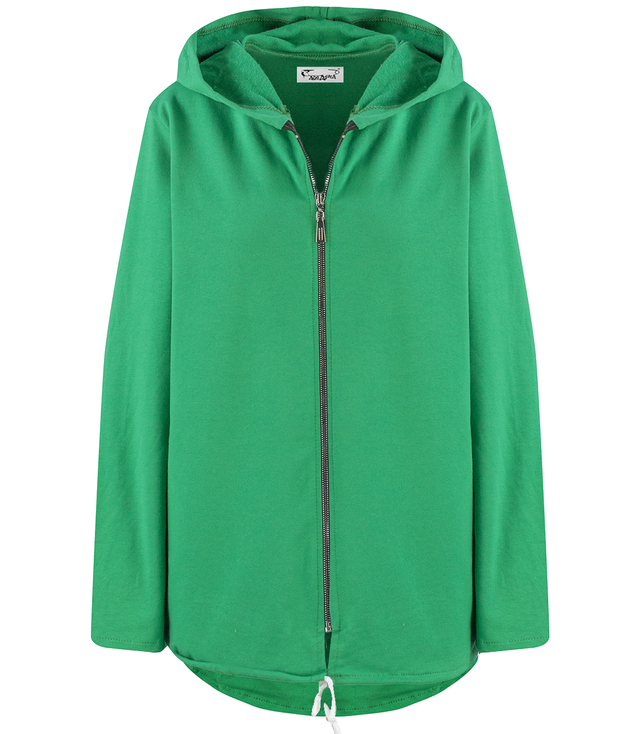 One-color basic women's thin sweatshirt with hood ZEFIRA