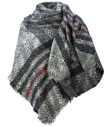 Warm shawl scarf plaid patterns of wild animals