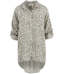 Long shirt shirt with leopard print PAMELA