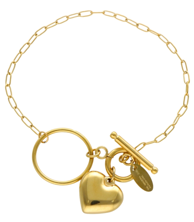 Gold bracelet Heart Circle Gift Subtle