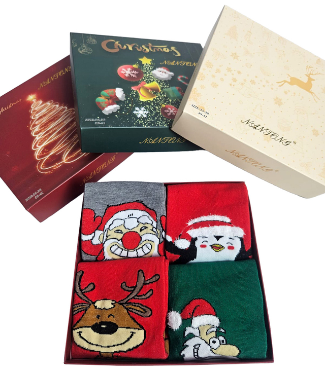 Christmas women's socks 4-pack MIKOLAJ PRESENT