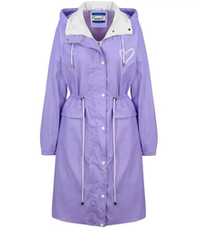 Lekki dłuższy płaszcz przeciwdeszczowy parka