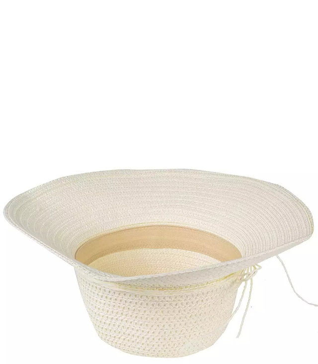 Women's chapeau-cloche pearly straw hat