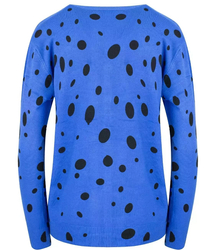 Short polka dot and zircon sweater LIZA