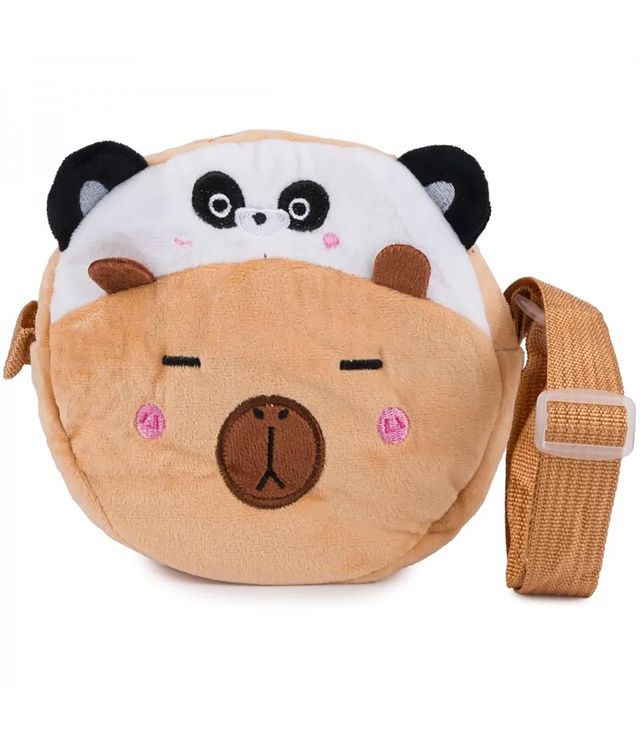 Children's round teddy bear plush bag