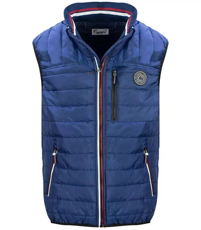 Short sleeveless men's quilted vest