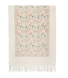 Women's patterned shawl with tassels 