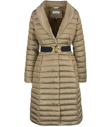 Quilted jacket coat with fur MARY