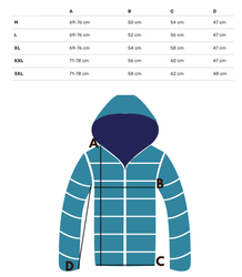Quilted winter jacket with hood decorated with fur ARIA PUFF