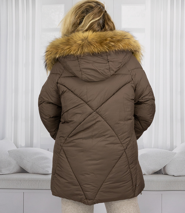 Warm winter jacket trapeze cut COCO