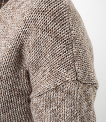Long warm melange cardigan AURORA