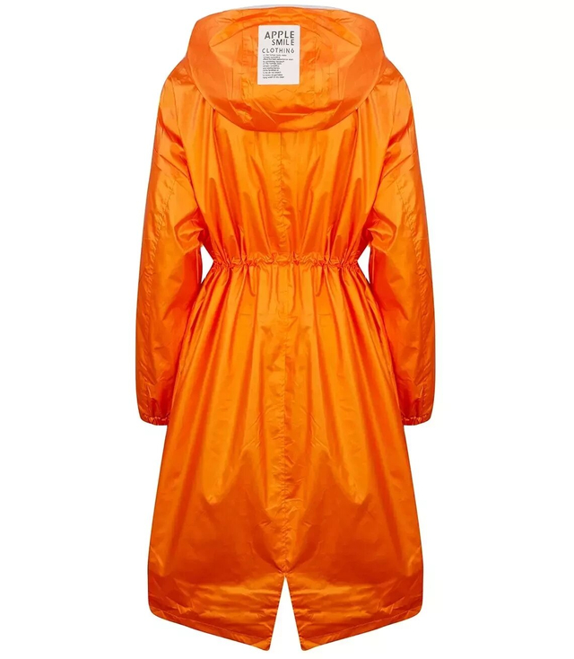 Lightweight longer raincoat parka