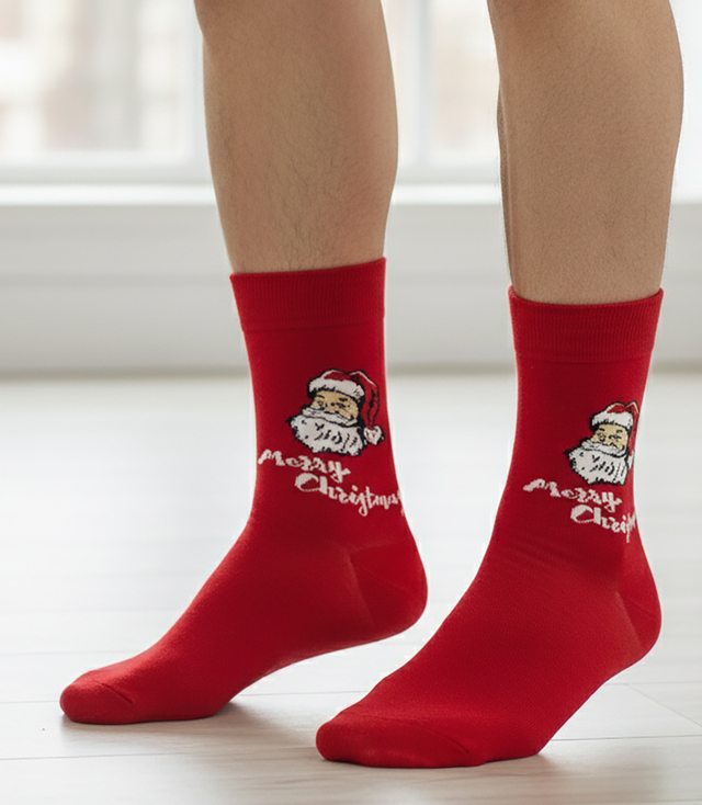 Men's Christmas socks - winter, warm, Christmas patterns