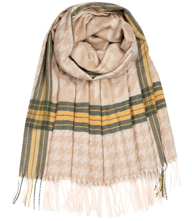 Warm shawl scarf shawl Woven PEPITKA stripes