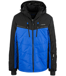 Men's quilted jacket with hood winter two-tone jacket