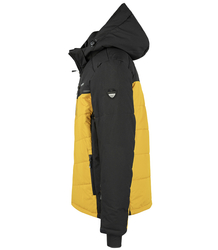 Men's quilted jacket with hood winter two-tone jacket