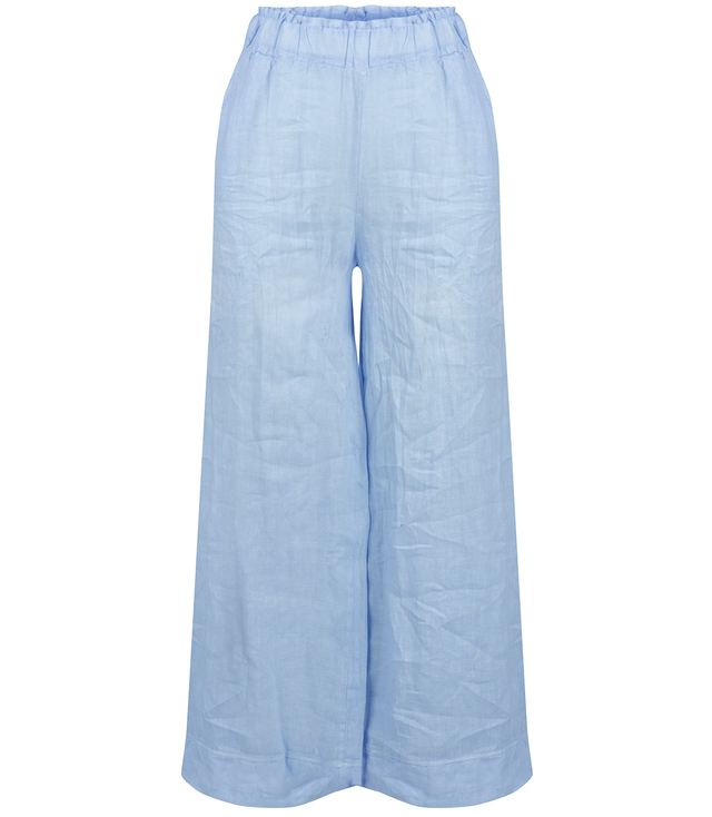 Wide leg linen culotte pants LAILA