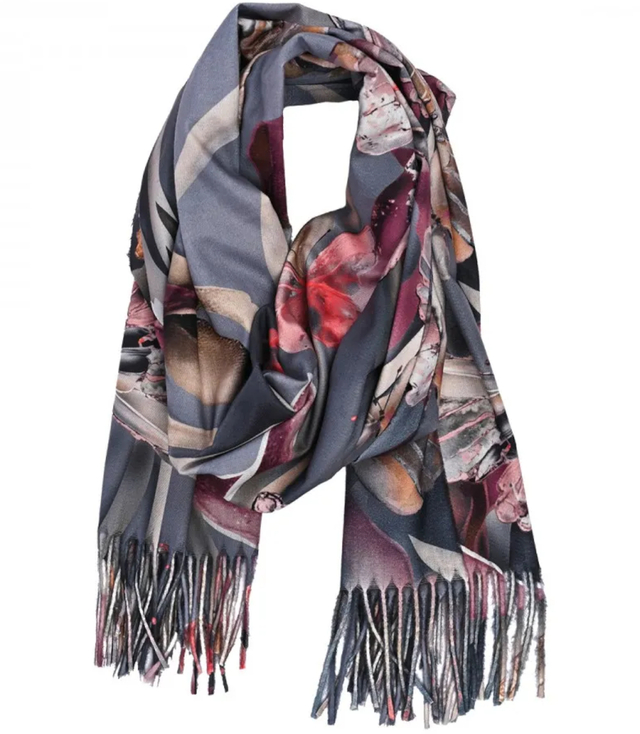 Scarf Scarf tassel warm butterflies soft smooth 180x70 cm