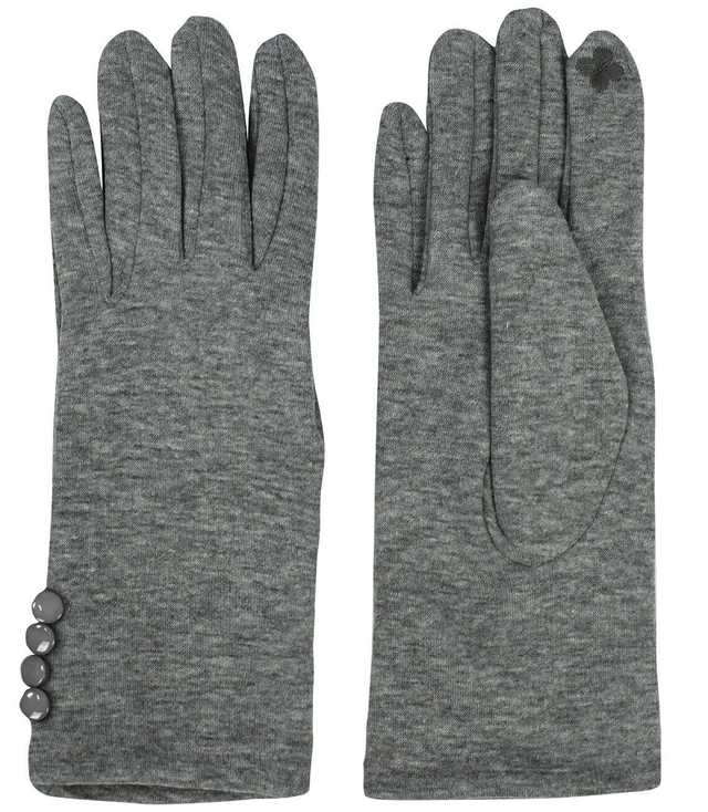 Women's gloves insulated with fur buttons Touch Five-fingered