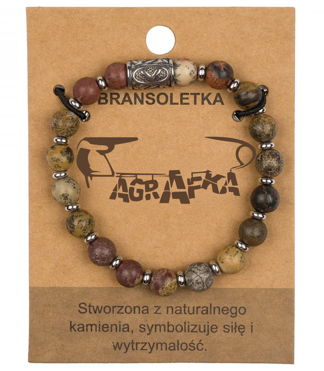 Bransoletka męska z naturalnych kamieni