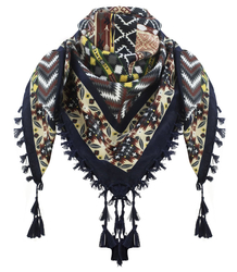 Niepowtarzalna chusta folk BOHO azteckie wzory