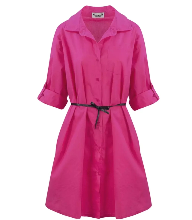 Long shirt Basic cotton shirt dress