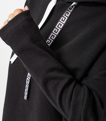 Women's sweatshirt with longer back and ribbed hem VERONICA