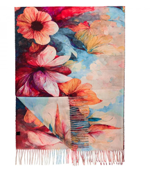 Square shawl scarf for women with tassels AGRAFKA