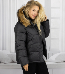 WINTER QUEEN warm winter jacket longer bomber jacket