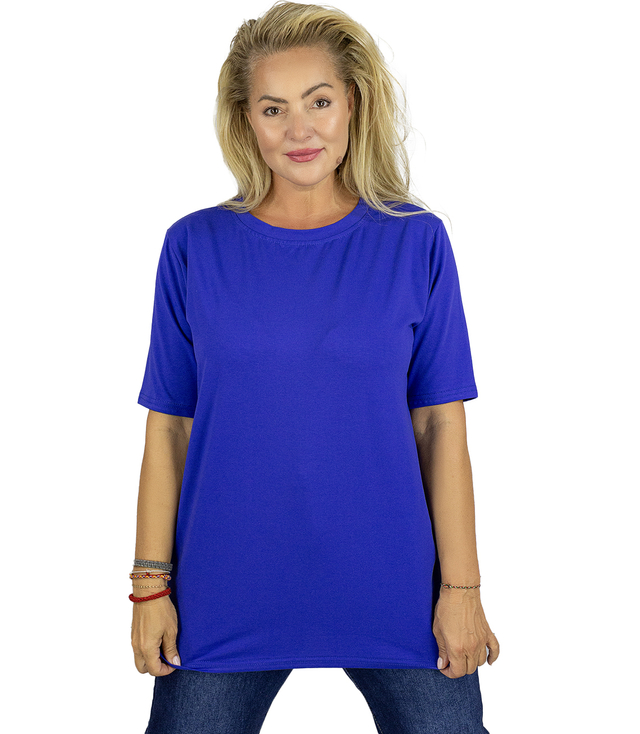 Blouse t-shirt with round neckline and 1/2 sleeve EVELINA