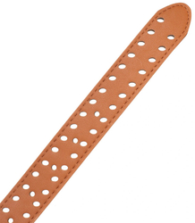 Women's eco leather belt with decorative holes 3 cm