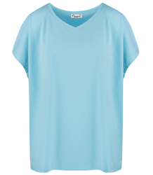 Blouse t-shirt with a heart neckline oversize Mela