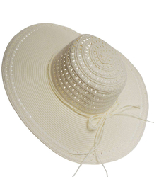 Elegant women's openwork straw hat