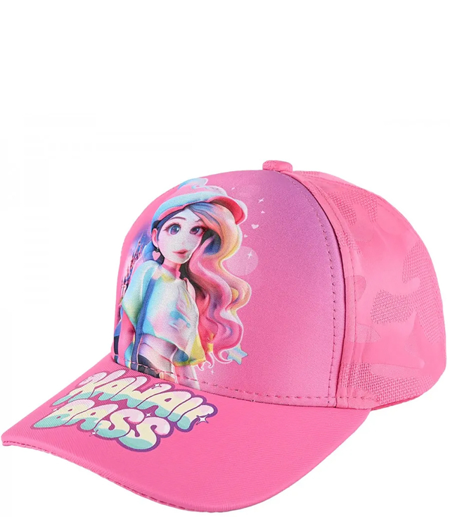 Children's baseball cap decorated with "KAWAII BASS" print