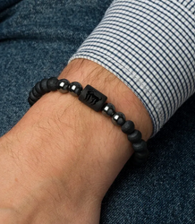 Men's bracelet with natural stones