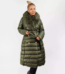 Quilted jacket coat sleeveless 4W1 FUR