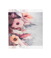 Women's scarf with floral pattern 100x100