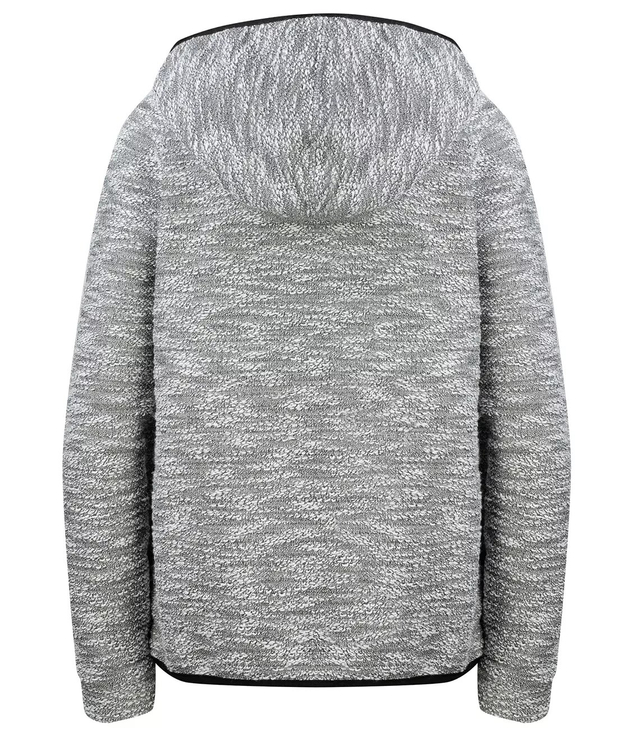 Fleece sweatshirt with a warm hood and fleece hem