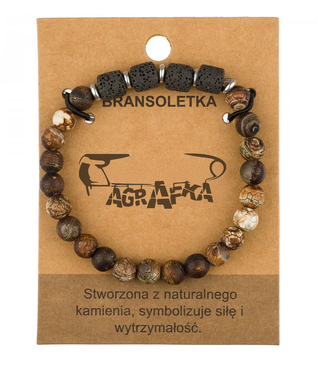 Men's bracelet with natural stones