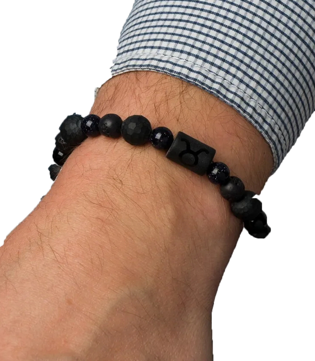 Men's bracelet with natural stones