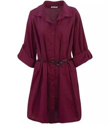 Long shirt Basic cotton shirt dress